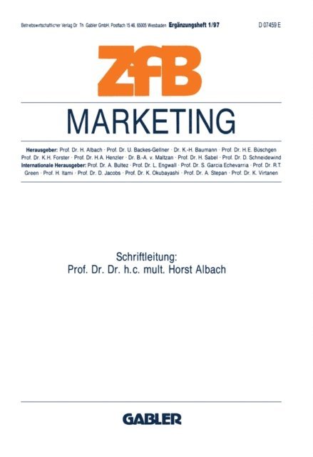 Horst Albach - Marketing, E-bok