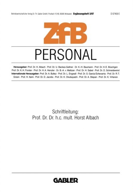 Horst Albach - Personal, E-bok