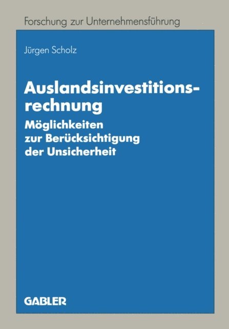 Jurgen Scholz - Auslandsinvestitionsrechnung, E-bok