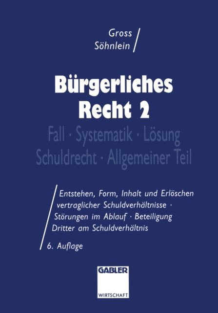 Walter Sohnlein, Willi Gross - Bürgerliches Recht 2, E-bok