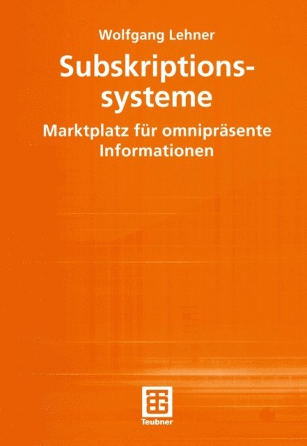 Wolfgang Lehner - Subskriptionssysteme, E-bok