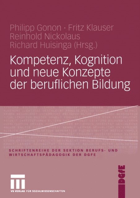 Reinhold Nickolaus, Fritz Klauser, Richard Huisinga, Philipp Gonon - Kompetenz, Kognition und Neue Konzepte der beruflichen Bildung, E-bok