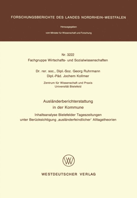Georg Ruhrmann - Ausländerberichterstattung in der Kommune, E-bok