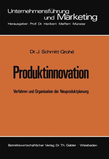 Jochen Schmitt-Grohe - Produktinnovation, E-bok