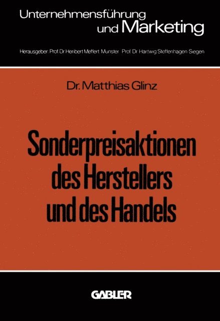 Matthias Glinz - Sonderpreisaktionen des Herstellers und des Handels, E-bok