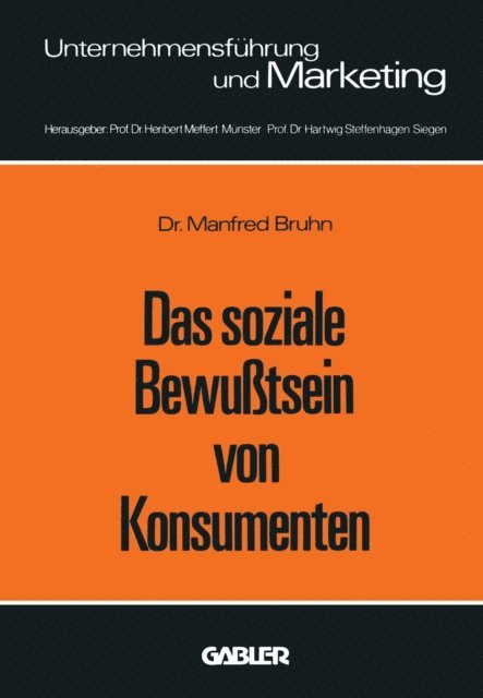 Manfred Bruhn - Das soziale Bewußtsein von Konsumenten, E-bok