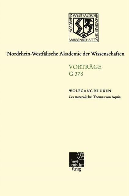 Wolfgang Kluxen - Lex naturalis bei Thomas von Aquin, E-bok