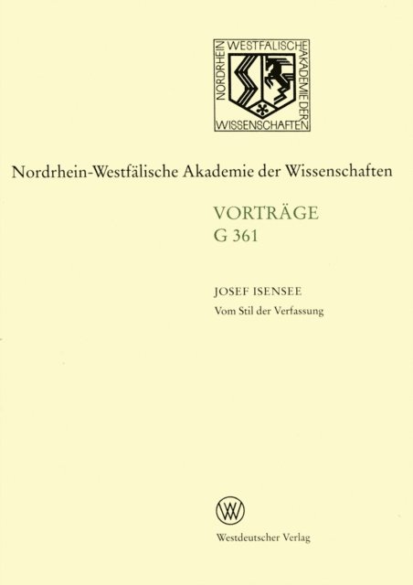 Josef Isensee - Vom Stil der Verfassung, E-bok