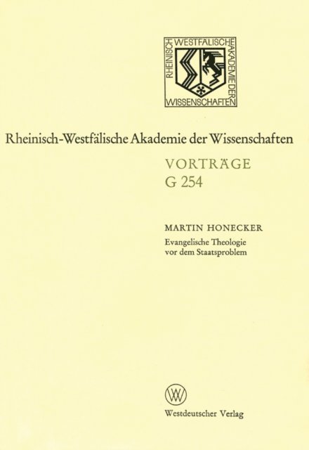 Martin Honecker - Evangelische Theologie vor dem Staatsproblem, E-bok