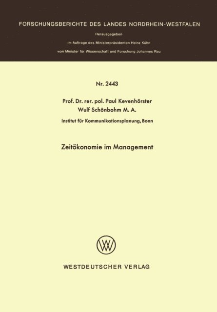 Paul Kevenhorster - Zeitökonomie im Management, E-bok