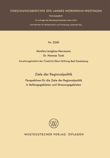 Monika Langkau-Herrmann - Ziele der Regionalpolitik, E-bok