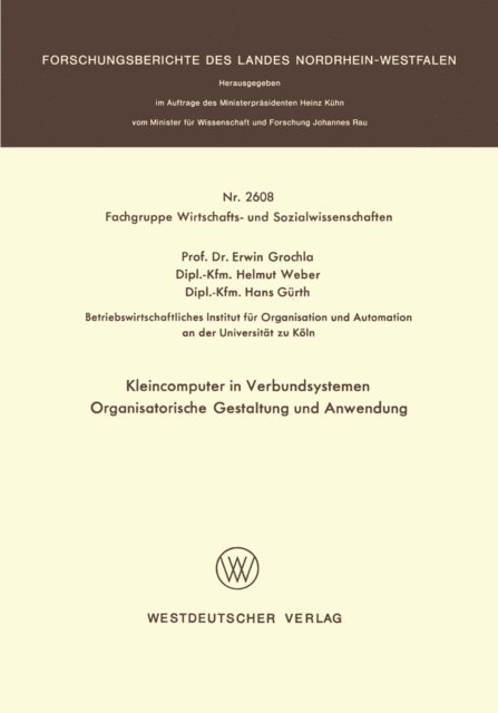Erwin Grochla - Kleincomputer in Verbundsystemen, E-bok
