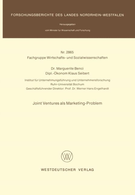 Marguerite Benci - Joint ventures als Marketing-Problem, E-bok