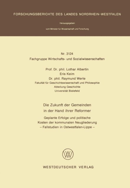 Lothar Albertin - Die Zukunft der Gemeinden in der Hand ihrer Reformer, E-bok