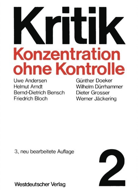 Dieter Grosser - Konzentration ohne Kontrolle, E-bok
