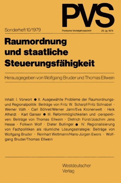 Thomas Ellwein, Wolfgang Bruder - Raumordnung und staatliche Steuerungsfähigkeit, E-bok