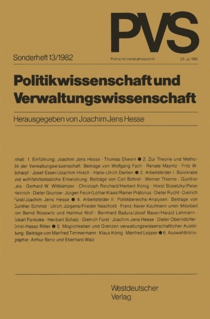 Joachim Jens Hesse - Politikwissenschaft und Verwaltungswissenschaft, E-bok