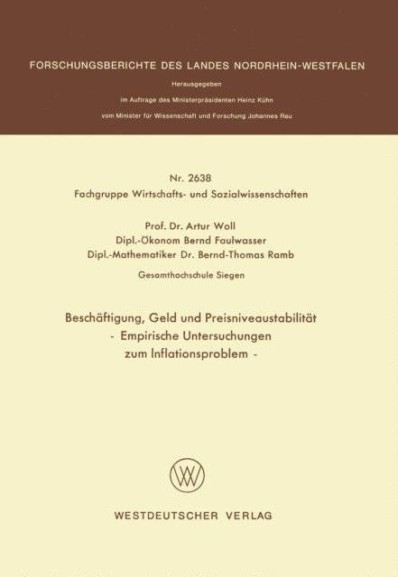 Artur Woll - Beschäftigung, Geld und Preisniveaustabilität, E-bok