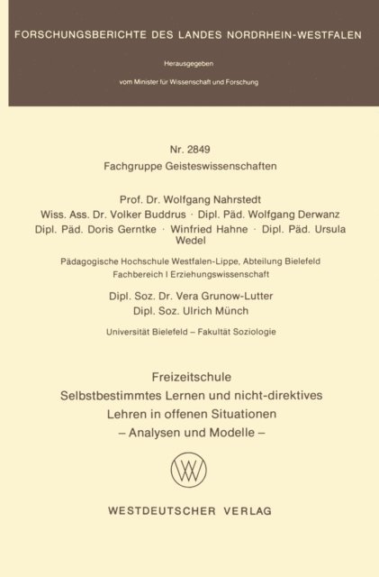 Wolfgang Nahrstedt - Freizeitschule, E-bok
