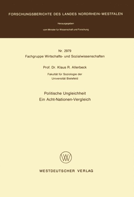 Klaus Allerbeck - Politische Ungleichheit, E-bok