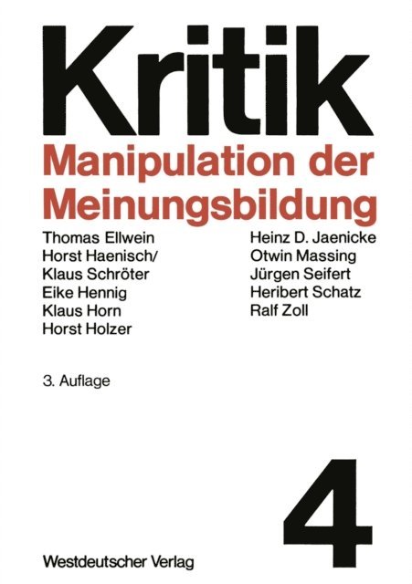 Ralf Zoll - Manipulation der Meinungsbildung, E-bok