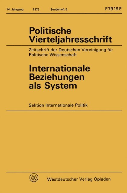 Klaus Jurgen Gantzel - Internationale Beziehungen als System, E-bok