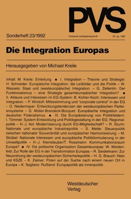 Michael Kreile - Die Integration Europas, E-bok