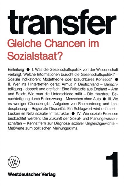 Gunter Struve, Erika Spiegel, Klaus Liepelt, Herbert Ehrenberg, Ronald D. Brunner, Garry D. Brewer, Carl Bohret - Gleiche Chancen im Sozialstaat?, E-bok
