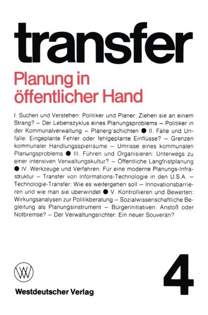 Carl Bohret - Planung in öffentlicher Hand, E-bok