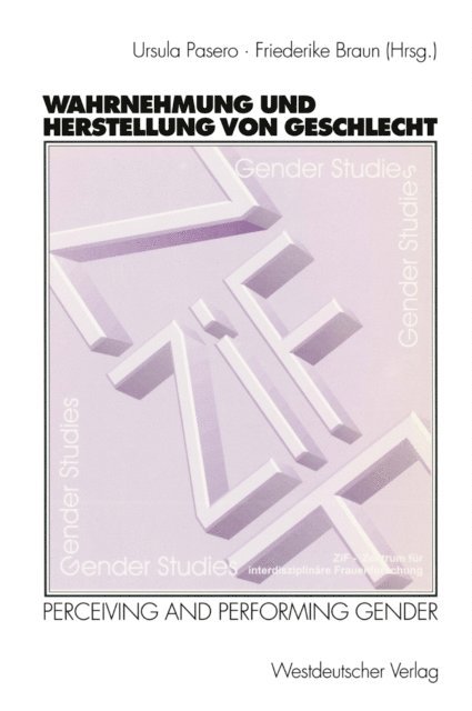 Friederike Braun, Ursula Pasero - Wahrnehmung und Herstellung von Geschlecht, E-bok