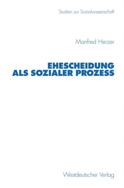 Manfred Herzer - Ehescheidung als sozialer Prozeß, E-bok
