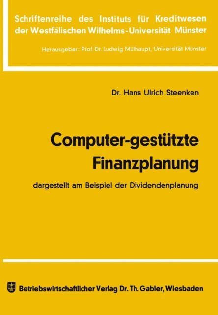 Hans Ulrich Steenken - Computer-gestützte Finanzplanung, E-bok