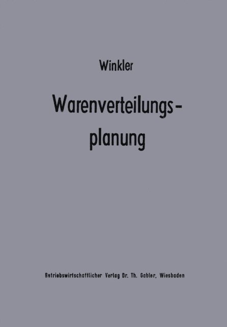 Heiko Winkler - Warenverteilungsplanung, E-bok