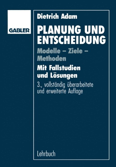 Dietrich Adam - Planung und Entscheidung, E-bok