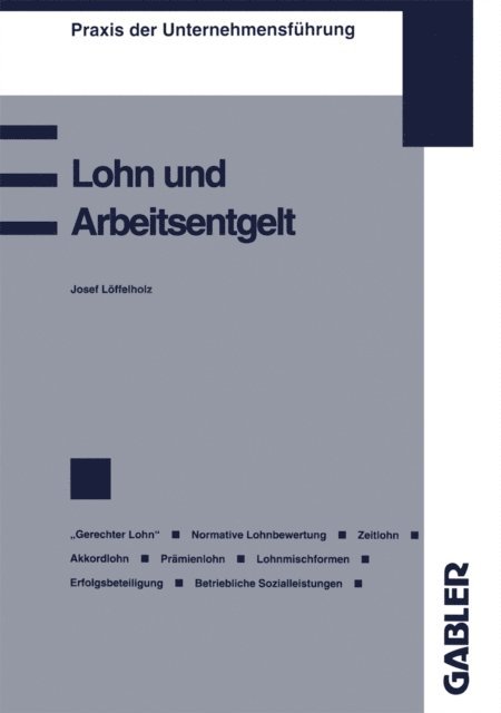Josef Loffelholz - Lohn und Arbeitsentgelt, E-bok