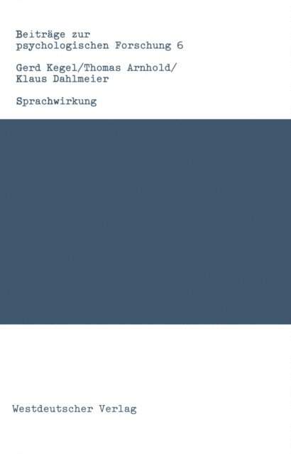 Gerd Kegel - Sprachwirkung, E-bok