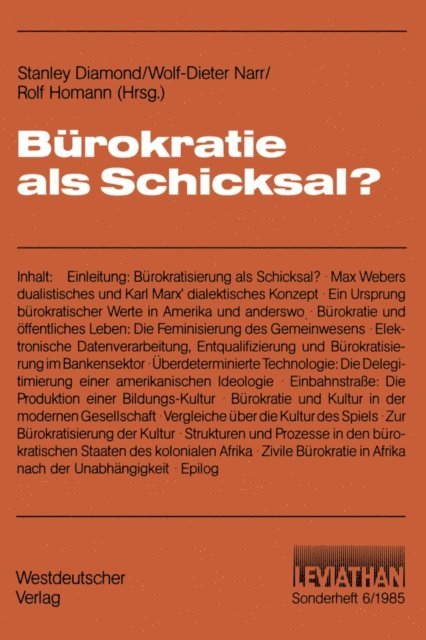 Stanley Diamond - Bürokratie als Schicksal?, E-bok