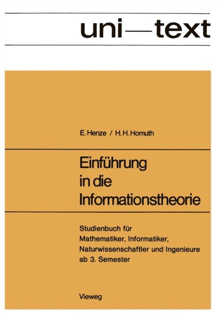 Ernst Henze - Einführung in die Informationstheorie, E-bok