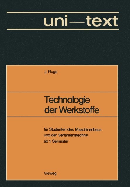 Jurgen Ruge - Technologie der Werkstoffe, E-bok