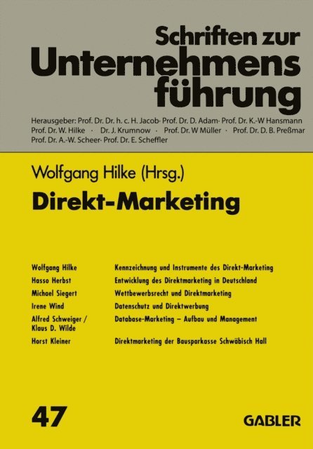 Wolfgang Hilke - Direkt-Marketing, E-bok
