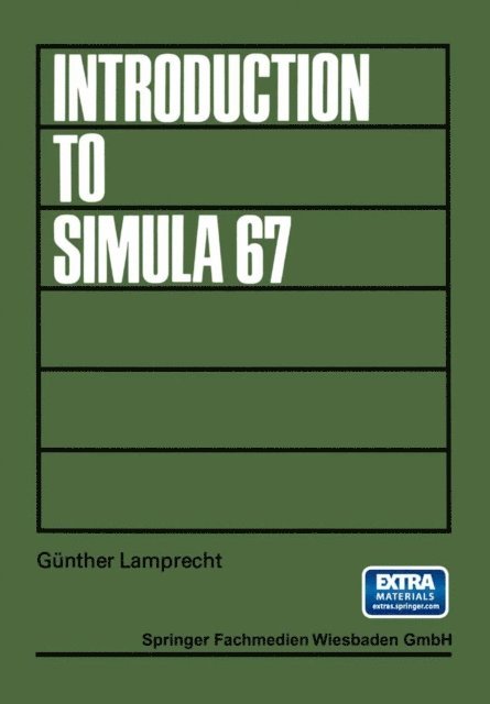Lamprecht Gunther - Introduction to SIMULA 67, E-bok