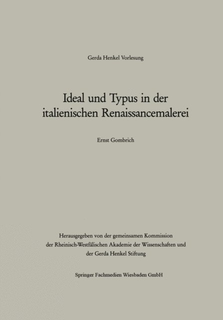 Gombrich Ernst H. - Ideal und Typus in der italienischen Renaissancemalerei, E-bok