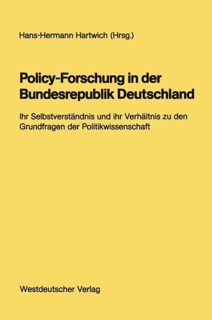 Hans-Hermann Hartwich - Policy-Forschung in der Bundesrepublik Deutschland, E-bok