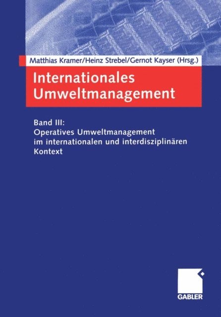Gernot Kayser, Heinz Strebel, Matthias Kramer - Internationales Umweltmanagement, E-bok