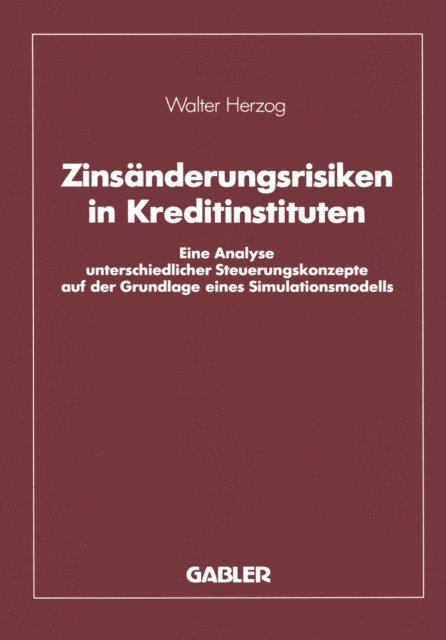 Walter Herzog - Zinsänderungsrisiken in Kreditinstituten, E-bok