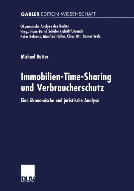 Michael Butter - Immobilien-Time-Sharing und Verbraucherschutz, E-bok