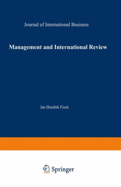 Jan Hendrik Fisch - Management International Review, E-bok