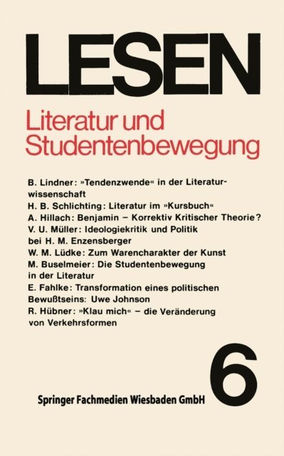 W. Martin - Literatur und Studentenbewegung, E-bok
