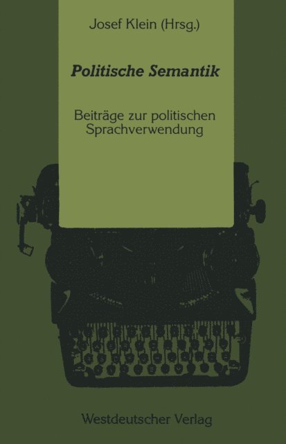 Josef Klein - Politische Semantik, E-bok