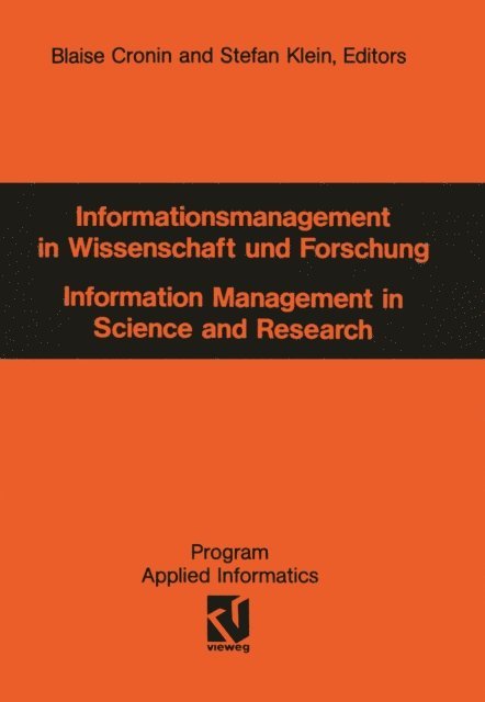 Blaise Cronin - Informationsmanagement in Wissenschaft und Forschung, E-bok